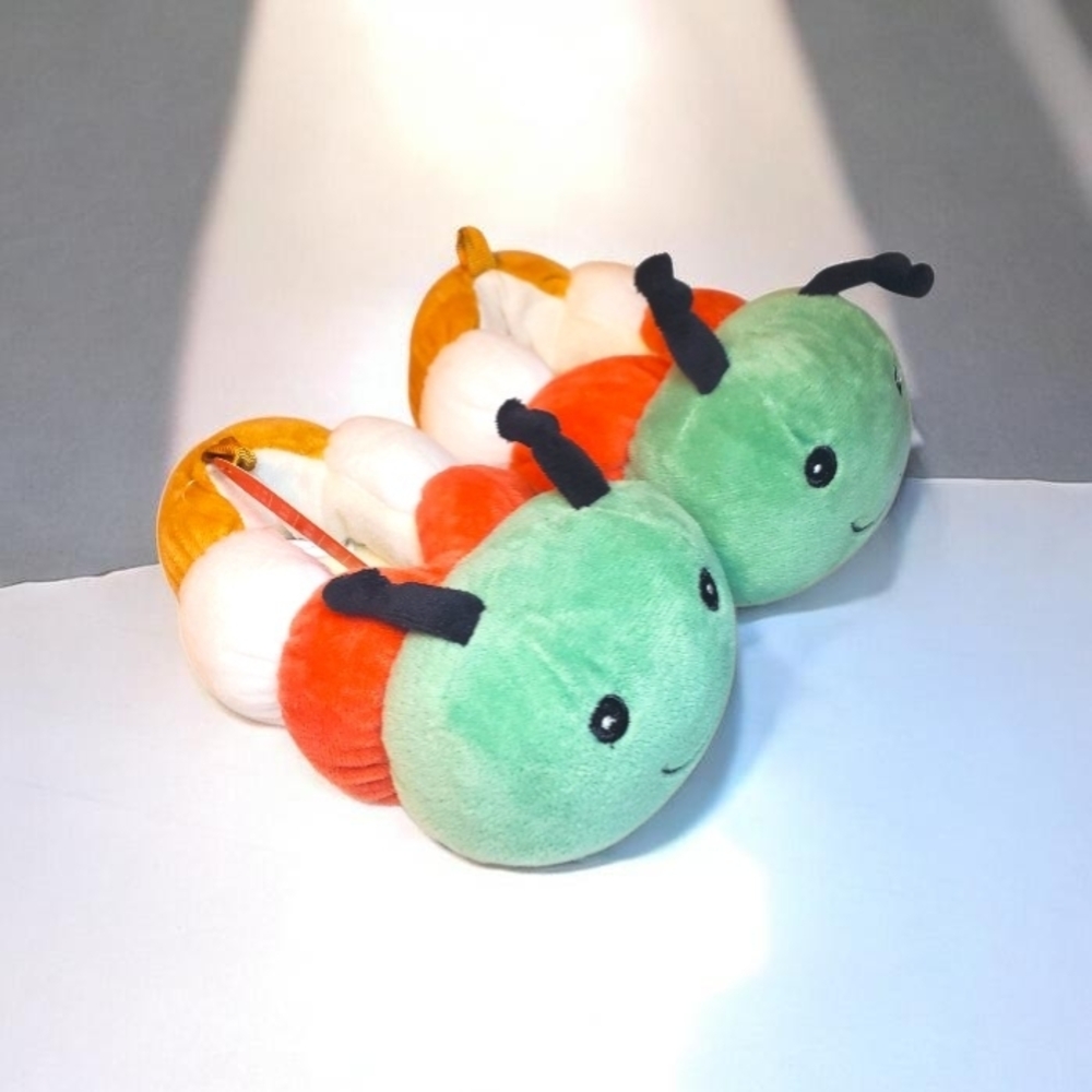 The Very Hungry Caterpillar Baby Slippers Unisex Plush Shoes SZ 6 (18 -24 Months